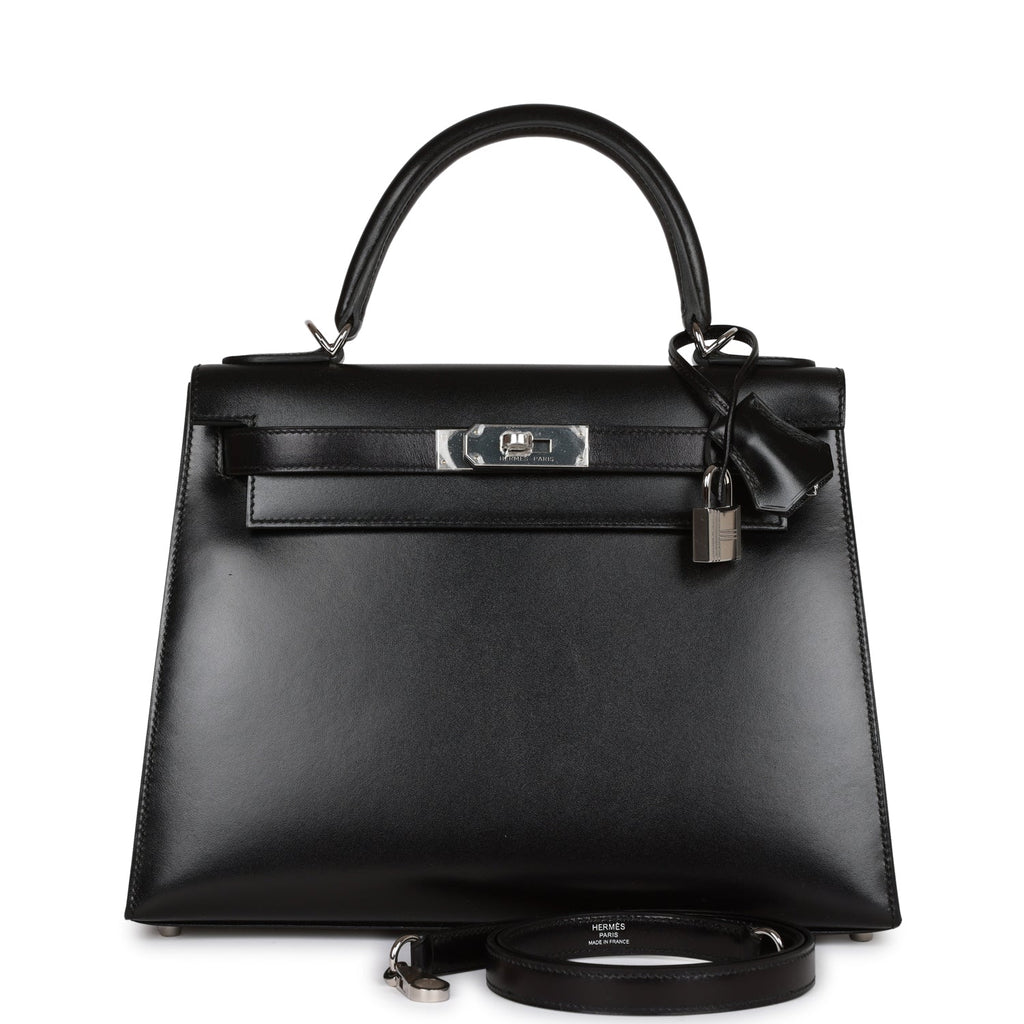Hermes Kelly Sellier 28 Black Box Gold Hardware – Madison Avenue Couture