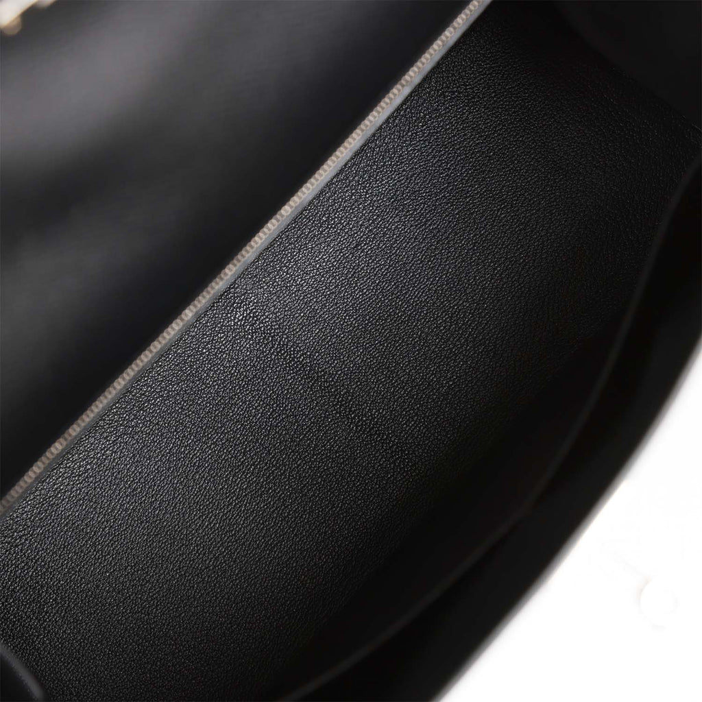 Hermes Kelly 32 Sellier Bag Black Crocodile Palladium Hardware For Sale at  1stDibs