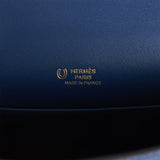 Hermes Special Order (HSS) Kelly Sellier 20 Casaque Sesame and Bleu Saphir Epsom Gold Hardware