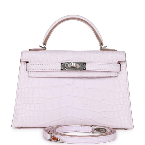 Hermes Kelly Dance Rose texas Ostrich leather Silver hardware