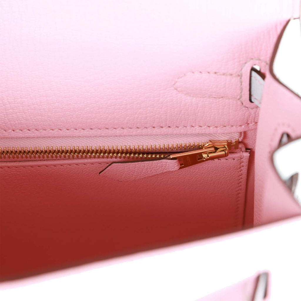 Hermès Kelly HSS 25 Rouge Casaque/Rose Confetti Sellier Epsom Gold