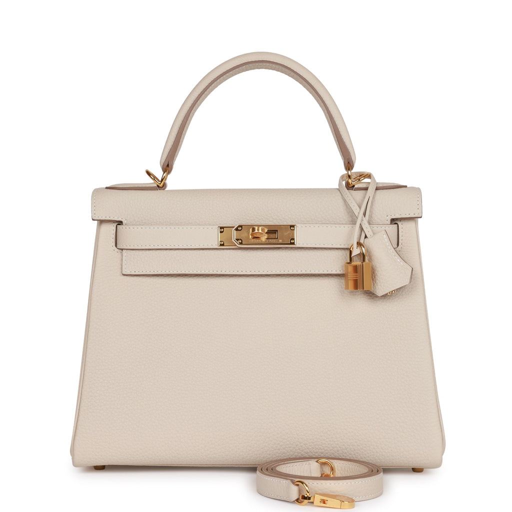 Hermes Kelly 28 Retourne Vert Rousseau Togo with Gold Hardware, As