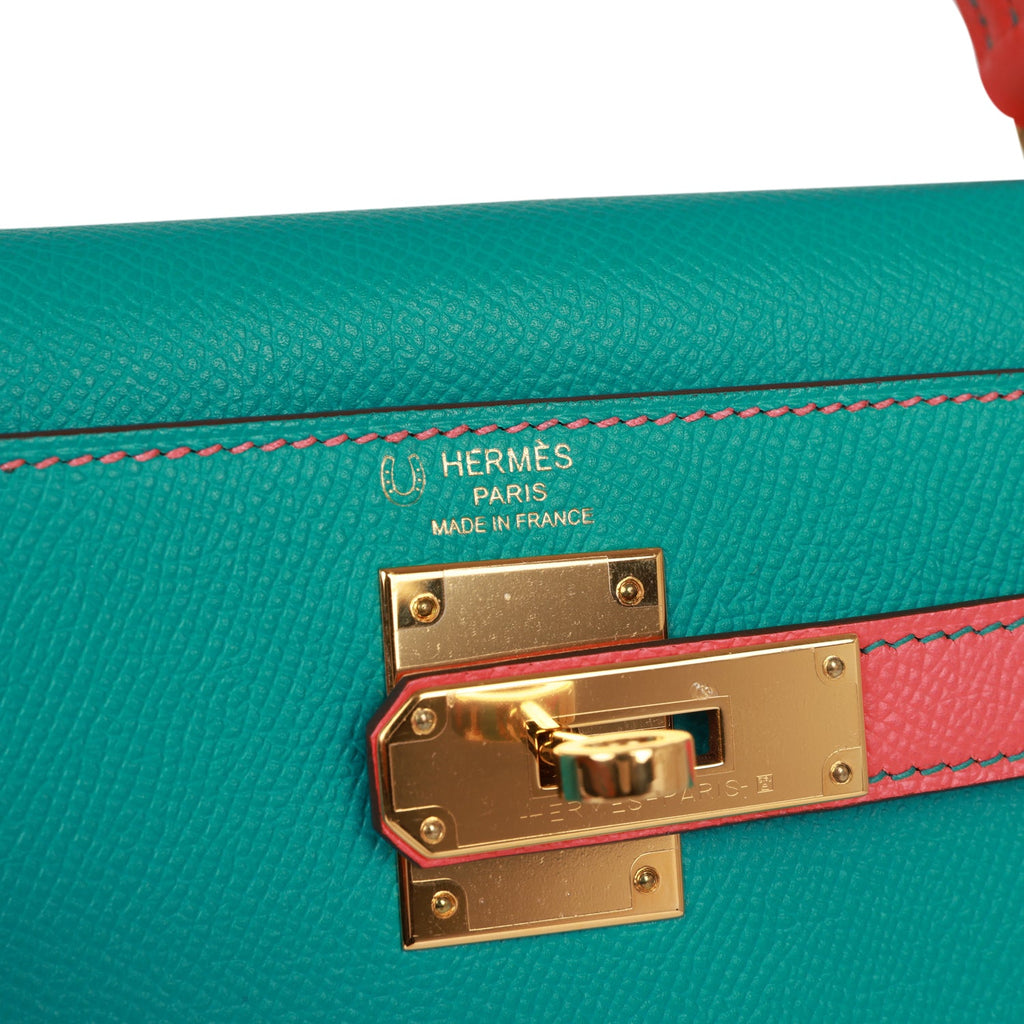 Hermes Kelly bag 25 Sellier Rose jaipur Epsom leather Gold hardware