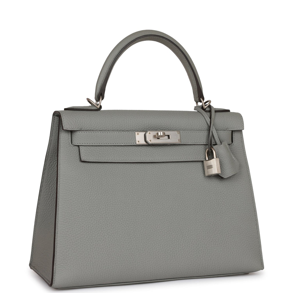 Hermes Special Order (HSS) Kelly Sellier 28 Gris Mouette Verso