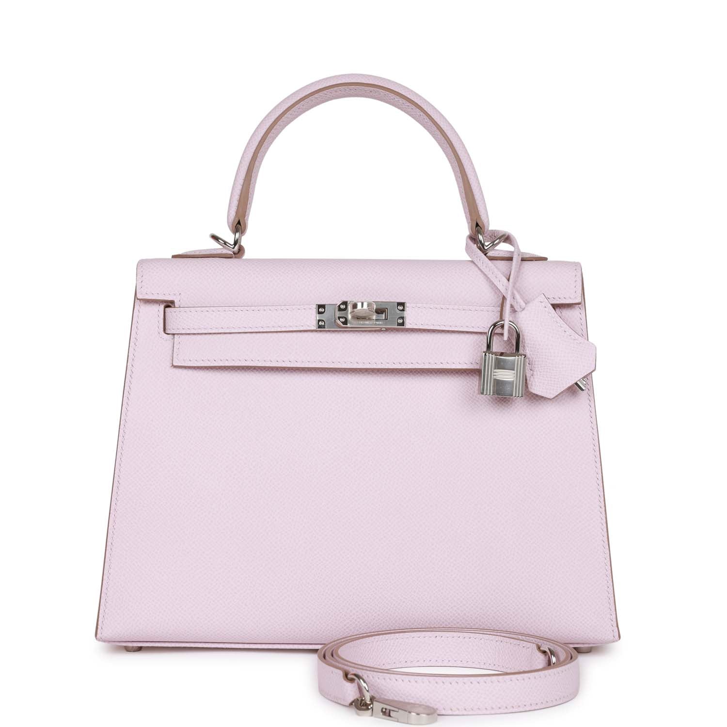 Kelly Pocket Bag Strap in Gold Swift and Mauve Pale Epsom main image 1