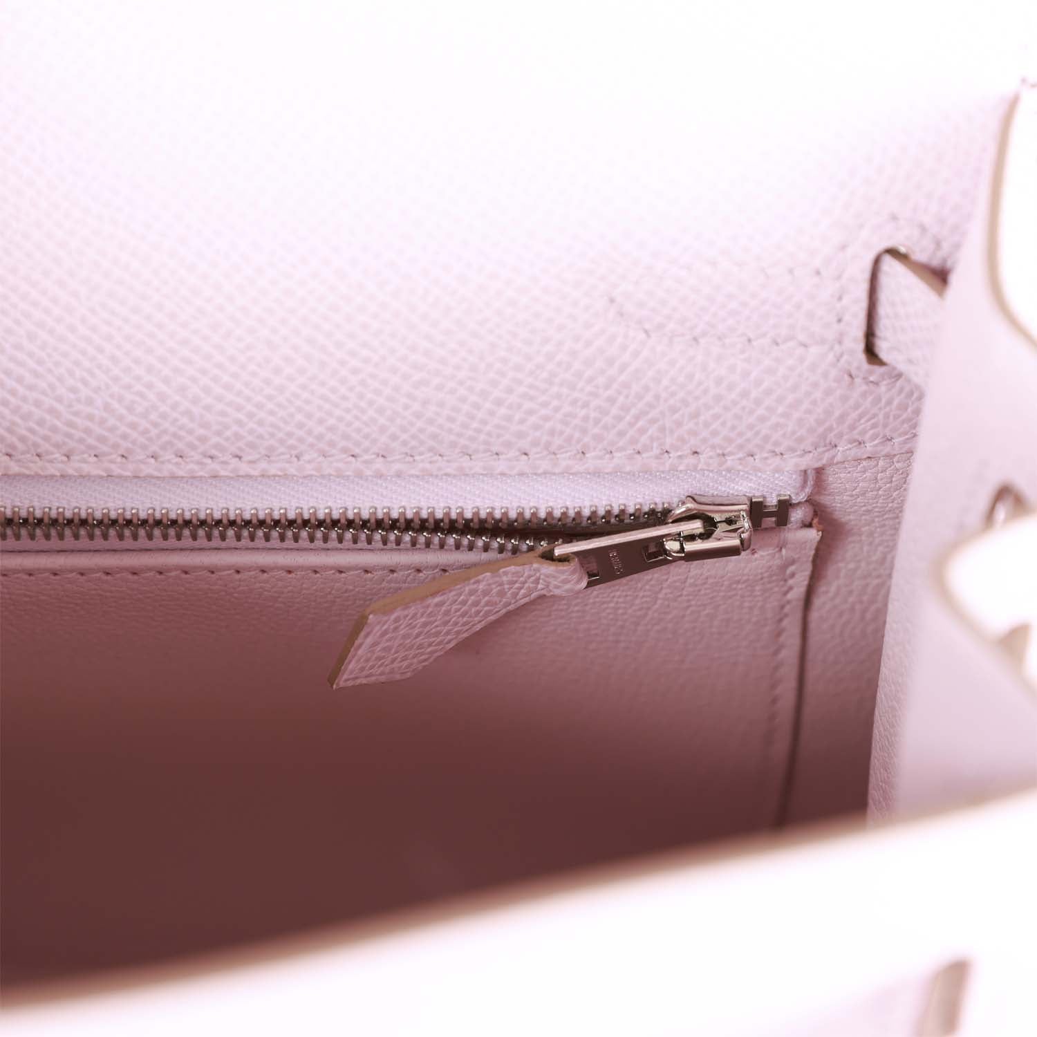 Hermes Kelly Sellier 25 Mauve Pale Epsom Palladium Hardware – Madison ...