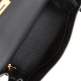 Hermes Kelly Retourne 28 Black Togo Gold Hardware