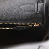 Hermes Kelly Retourne 28 Black Togo Gold Hardware