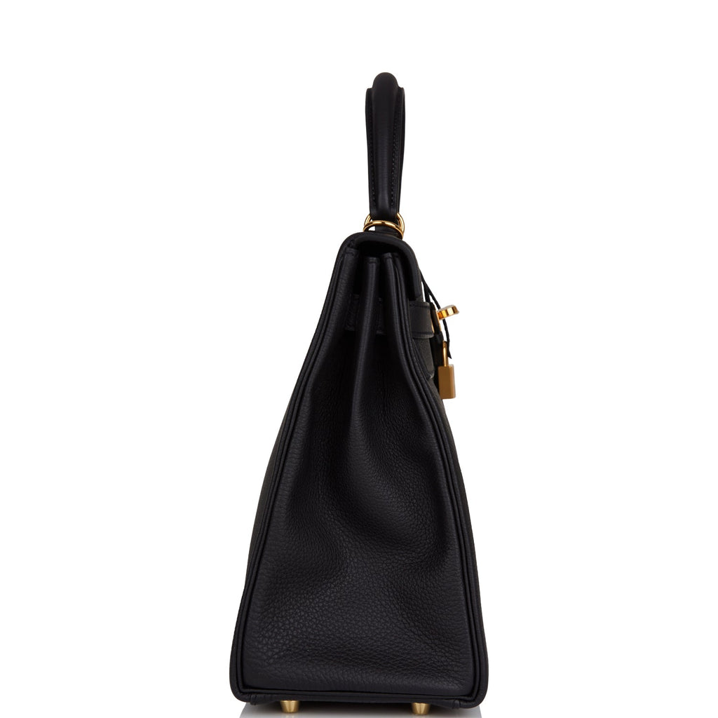 Hermes Black Togo Retourne Kelly 32cm Gold Hardware – Madison Avenue Couture