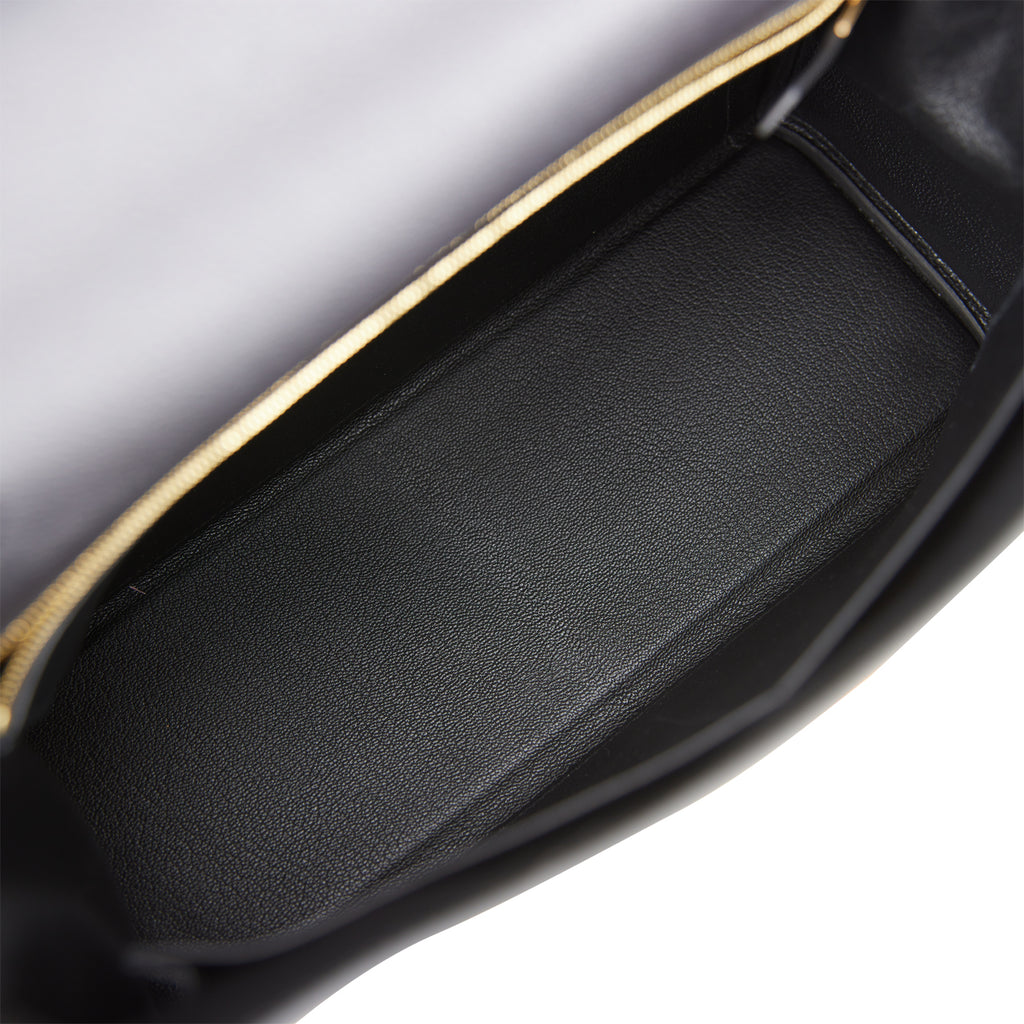 Hermès Kelly 32 Retourne In Black Togo Leather With Palladium Hardware