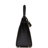 Hermes Special Order (HSS) Kelly Sellier 28 Black Verso Epsom Permabrass Hardware