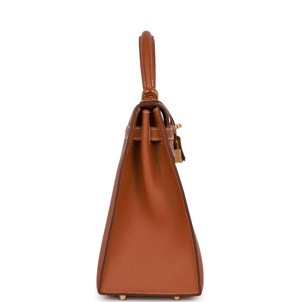 Hermès Epsom Kelly II Sellier 32 - Orange Handle Bags, Handbags - HER561336