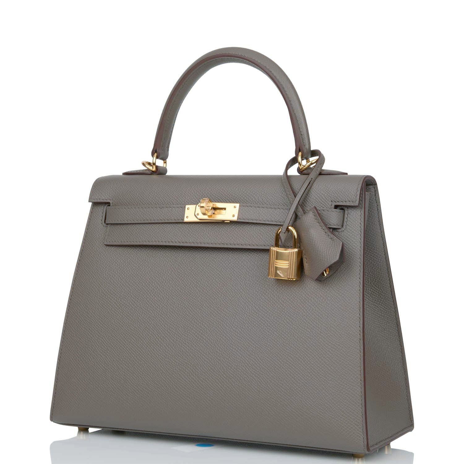 Hermes Kelly Sellier 25 Etain Epsom Gold Hardware – Madison Avenue Couture