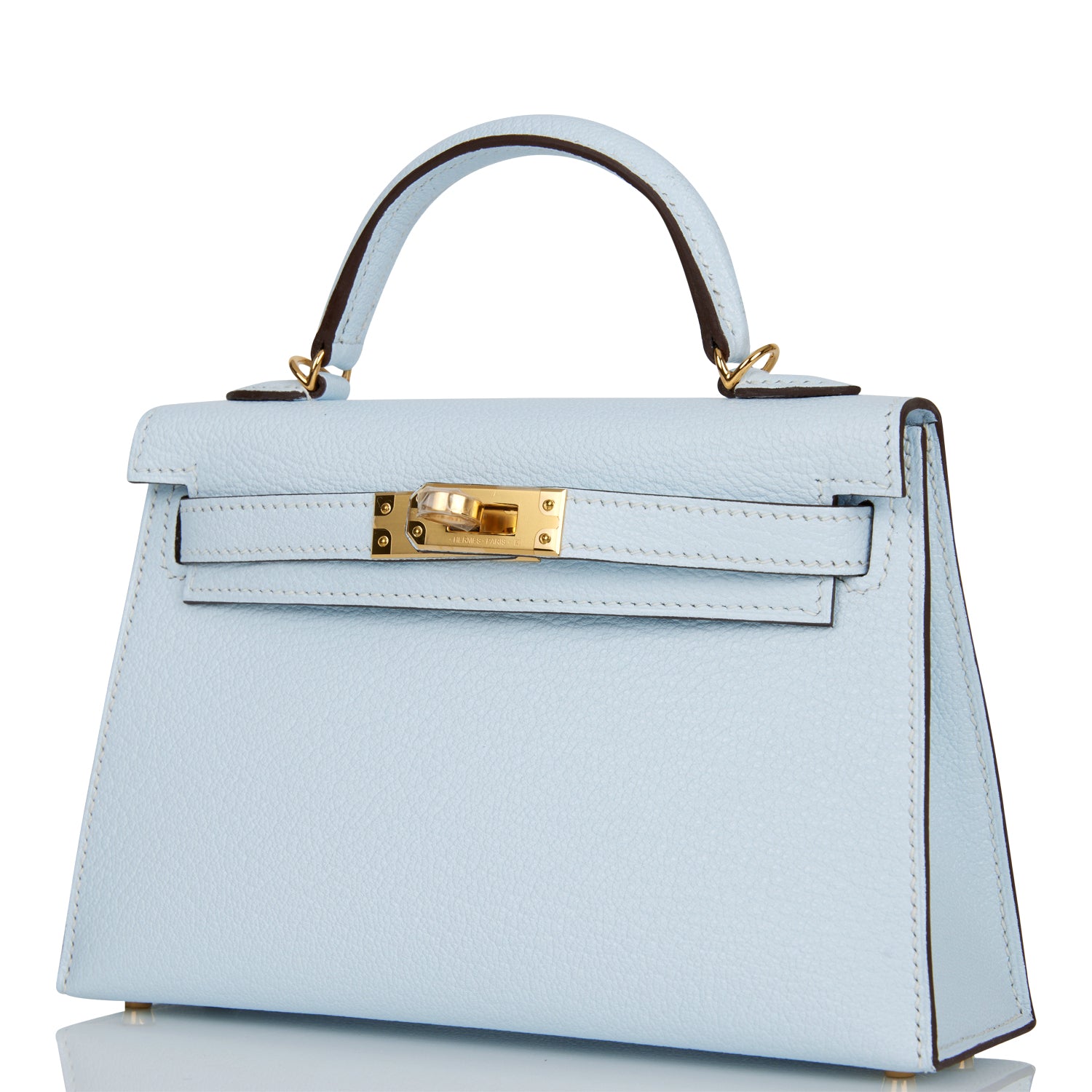 Hermes Kelly Sellier 20 Bleu Brume Chevre Gold Hardware – Madison ...