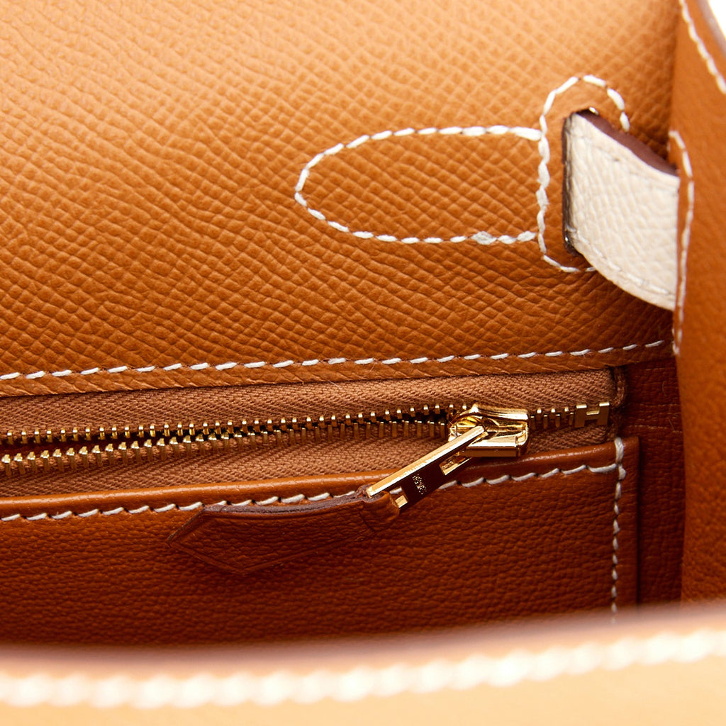 Hermès Kelly 28 Sellier HSS Trench And Craie Epsom Gold Hardware