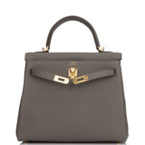 Hermes Kelly Retourne 25 Etain Togo Gold Hardware Payment 2 of 2 for VC