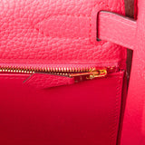 Hermes Kelly Retourne 28 Rose Extreme Clemence Gold Hardware