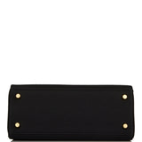 Hermes Kelly Retourne 25 Black Togo and Lizard Touch Gold Hardware