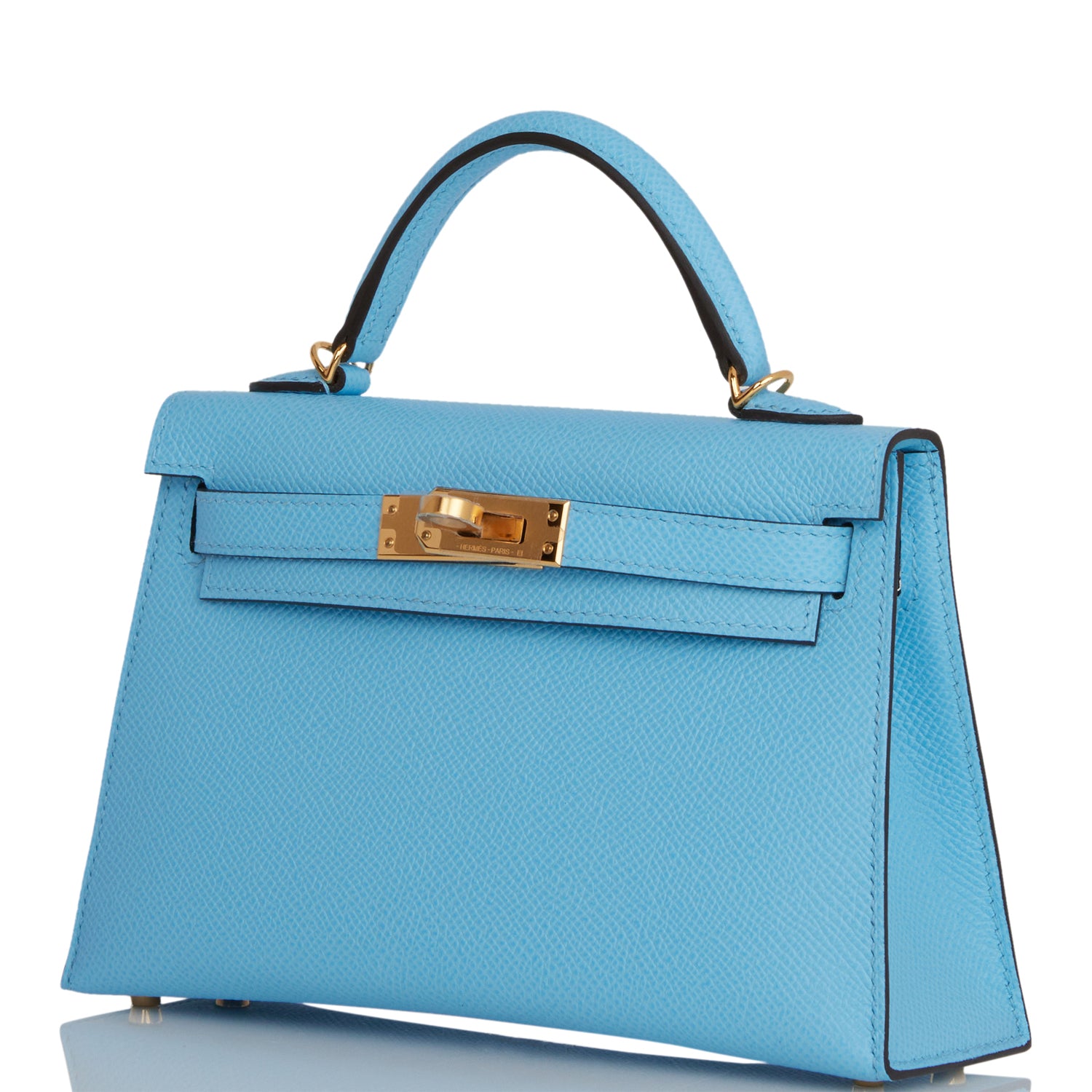 Hermes Kelly Sellier 20 Celeste Epsom Gold Hardware – Madison Avenue ...