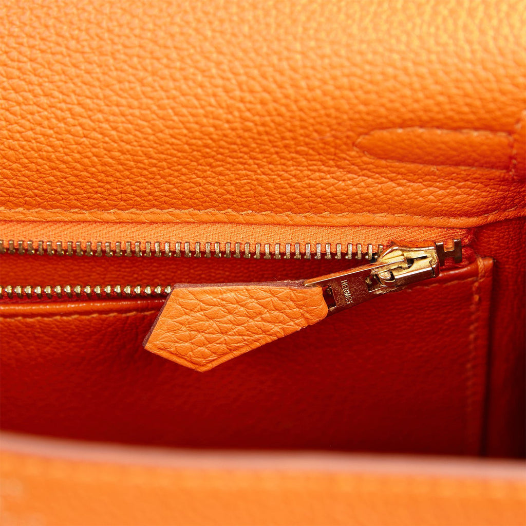 Hermes Kelly bag 25 Retourne Feu Togo leather Silver hardware