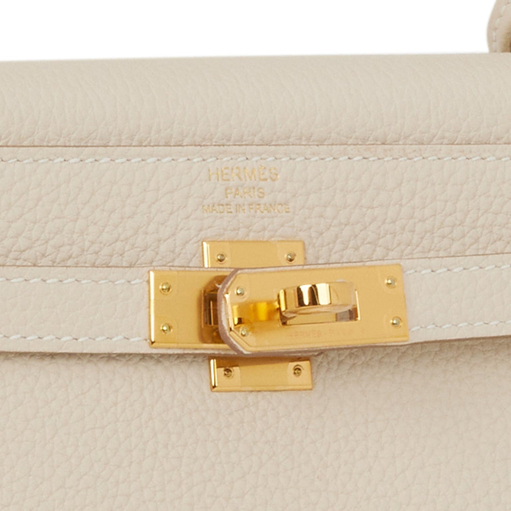 Hermes Special Order (HSS) Kelly Retourne 25 Ebene and Craie Togo Gold –  Madison Avenue Couture