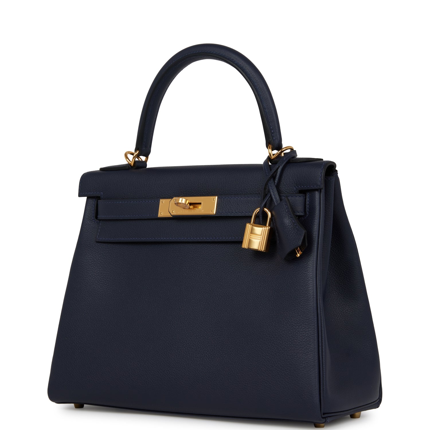 Hermes Kelly Retourne 28 Bleu Nuit Evercolor Gold Hardware – Madison ...