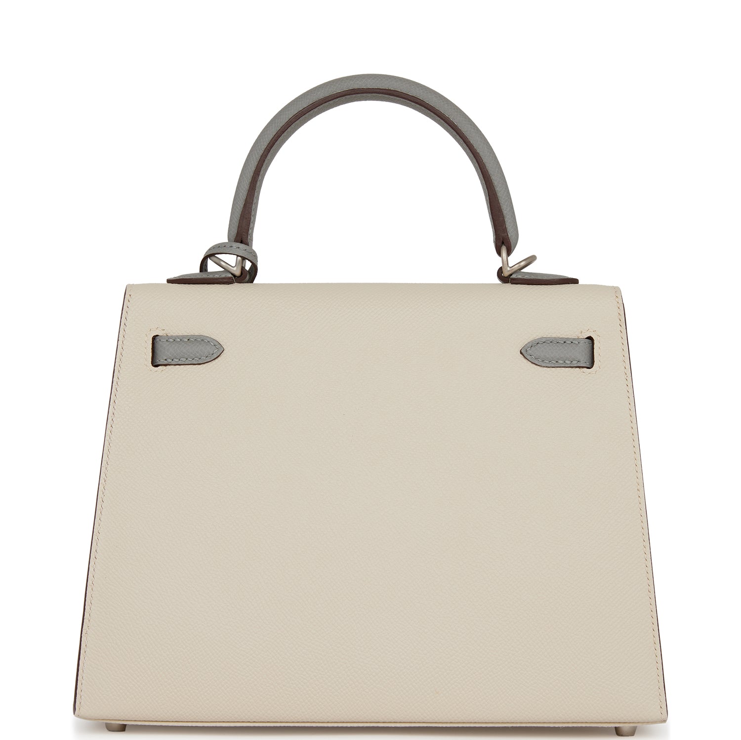 Hermes HSS Kelly 25 Craie/Gris Mouette Epsom Brushed Palladium Hardware ...