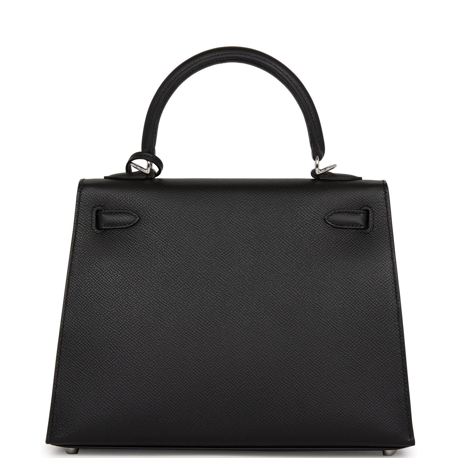 Hermes Kelly Sellier 25 Black Epsom Palladium Hardware – Madison Avenue ...