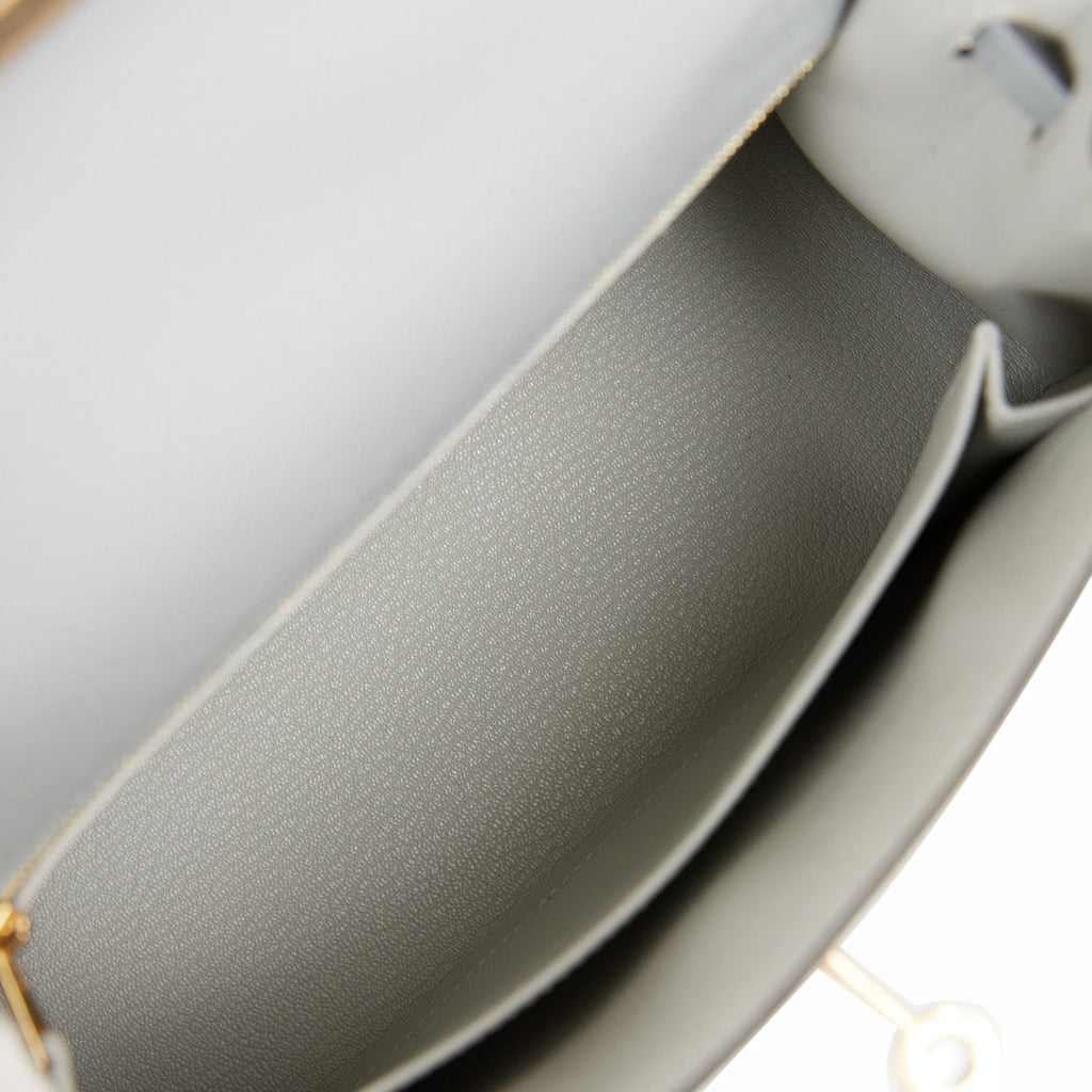 Hermès Kelly 25cm Sellier Veau Epsom 8U bleu glacier Gold Hardware – SukiLux