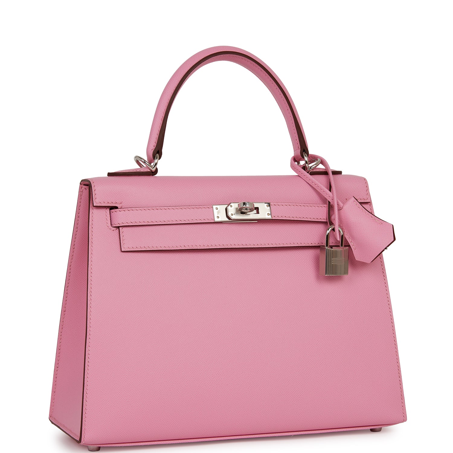 Hermes Kelly Sellier 25 Pink Verso Madame Palladium Hardware