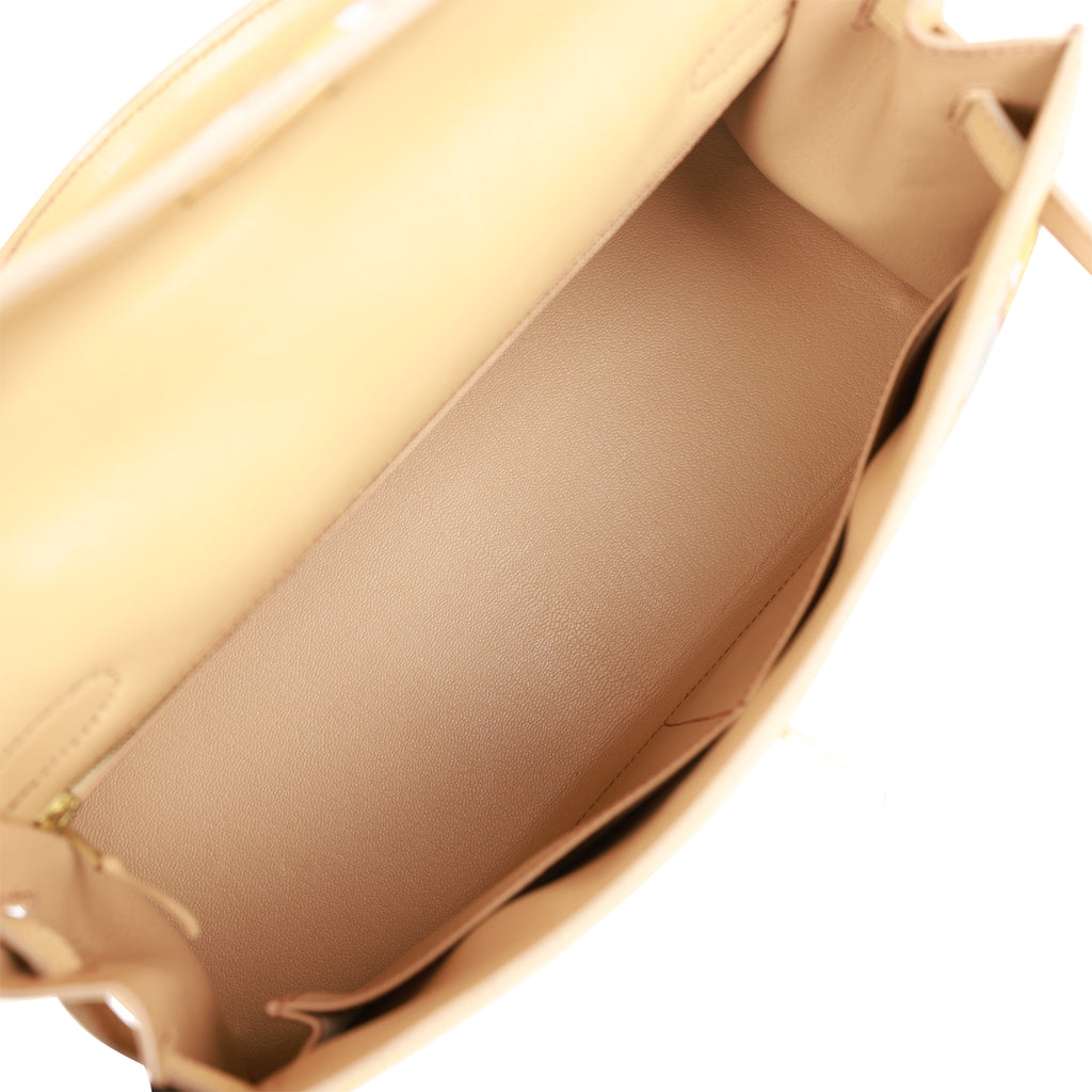 Vintage Hermes Kelly Sellier 32 Vibrato Sable Chamonix Gold Hardware