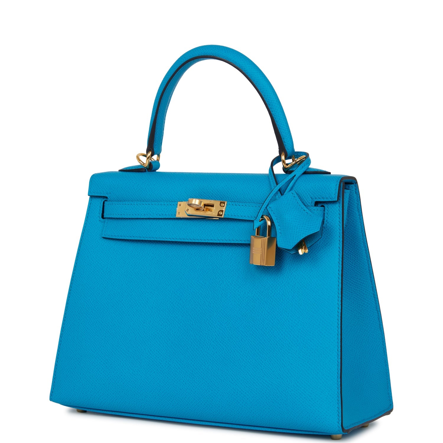 Hermes Kelly Sellier 25 Bleu Frida Epsom Gold Hardware – Madison Avenue ...