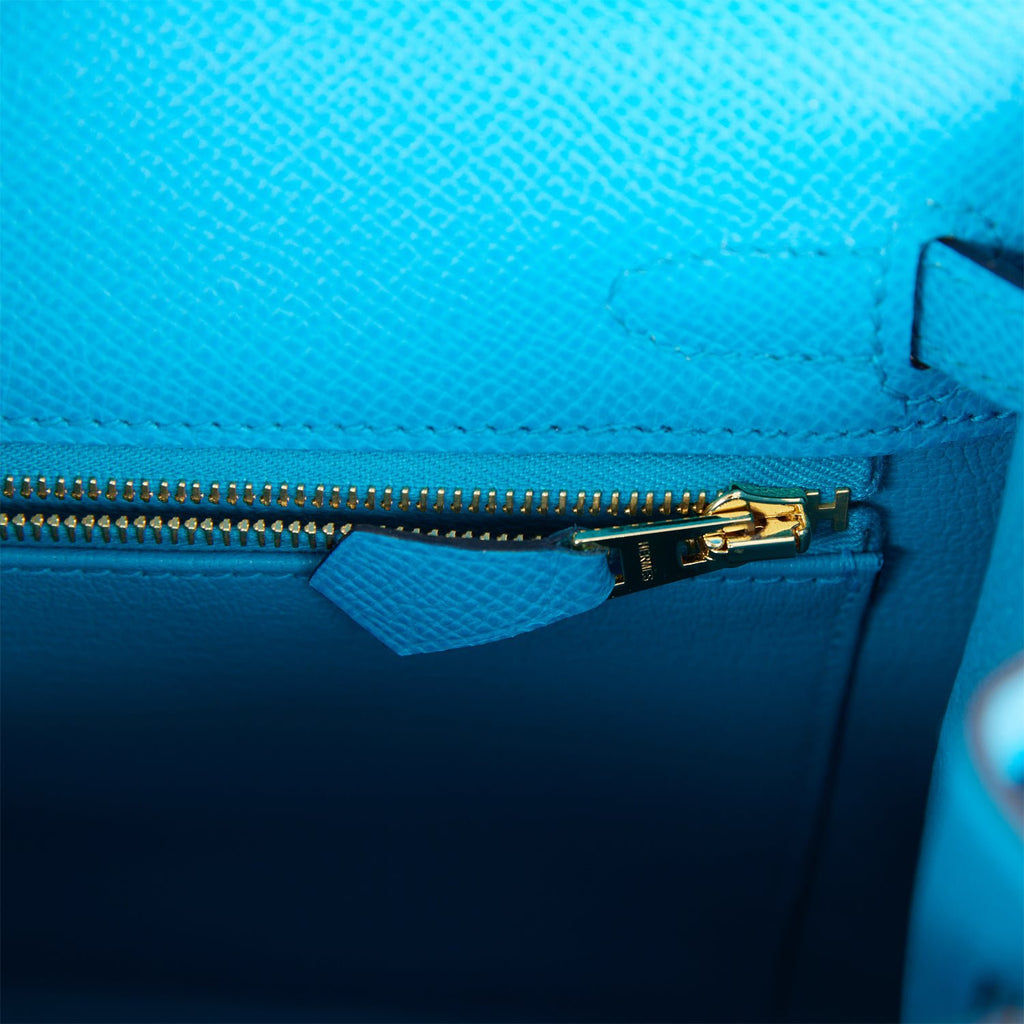 Hermes Kelly Sellier 35 Bleu du Nord Epsom Gold Hardware – Madison