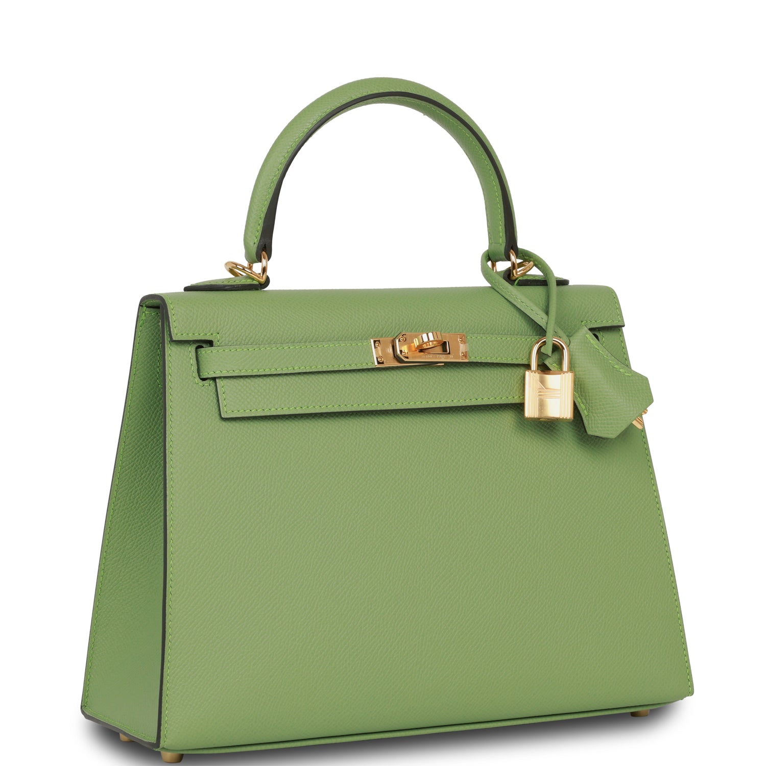 Hermes Kelly Sellier 25 Vert Criquet Epsom Gold Hardware – Madison ...