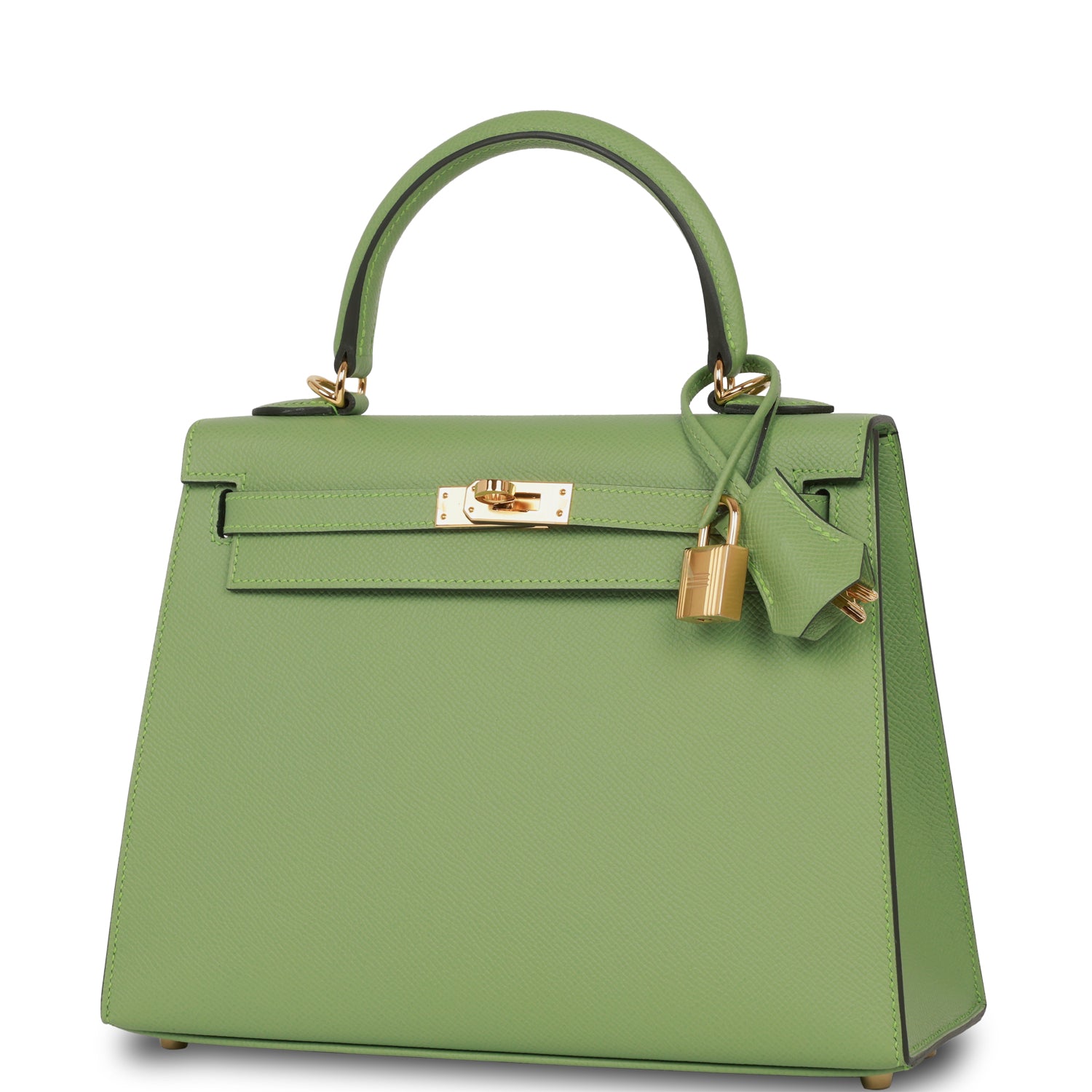 Hermes Kelly Sellier 25 Vert Criquet Epsom Gold Hardware – Madison ...