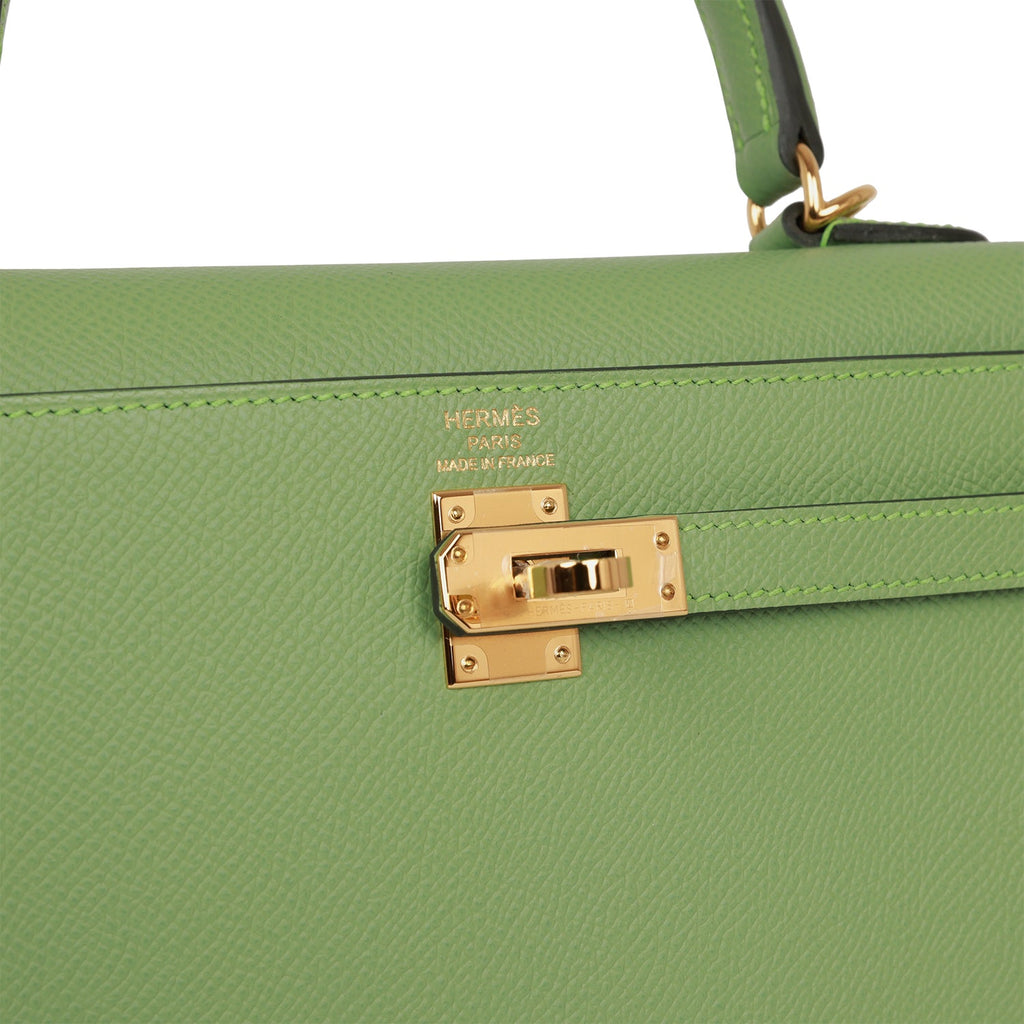 Hermes Kelly Sellier 20 Vert Yucca Epsom Gold Hardware – Madison Avenue  Couture