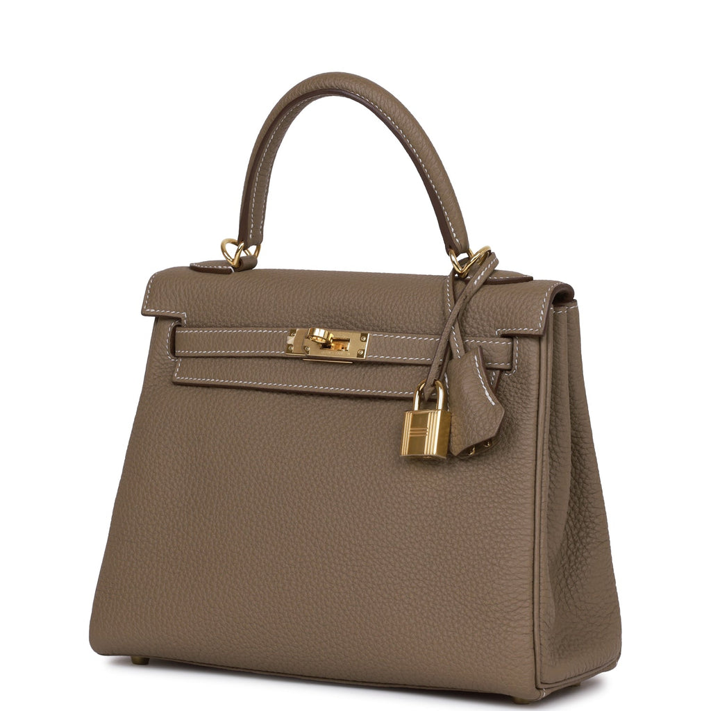 Hermès Kelly 25 Togo Etoupe Gold HW. Price Upon Request - Handbag Spa & Shop
