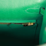 Hermes Kelly 25 Vert Cypress Ostrich Gold Hardware – Madison Avenue Couture