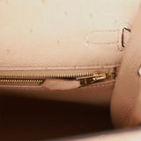 Hermes Kelly Sellier 25 Bleuet Ostrich Gold Hardware – Madison Avenue  Couture
