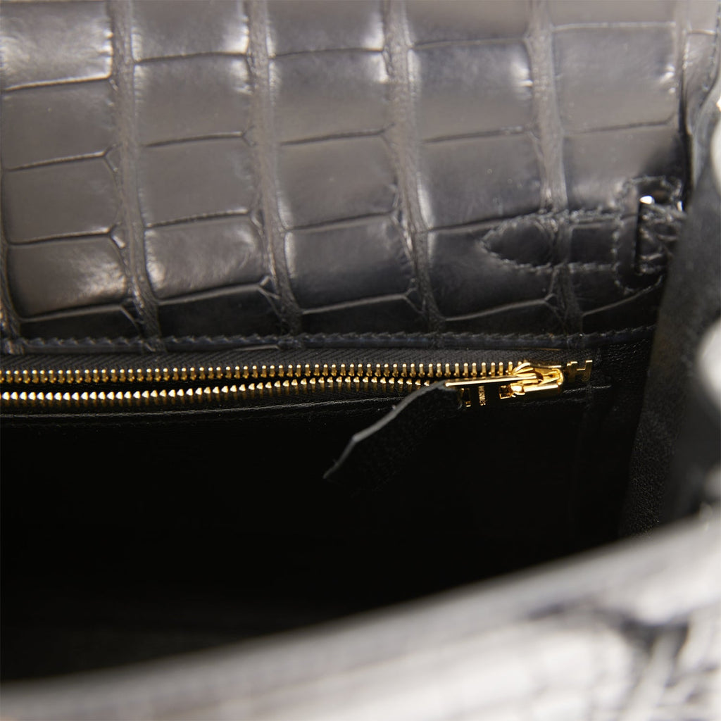 Hermes Kelly 25 Retourne Noir Matte Alligator Gold Hardware– Wrist  Aficionado