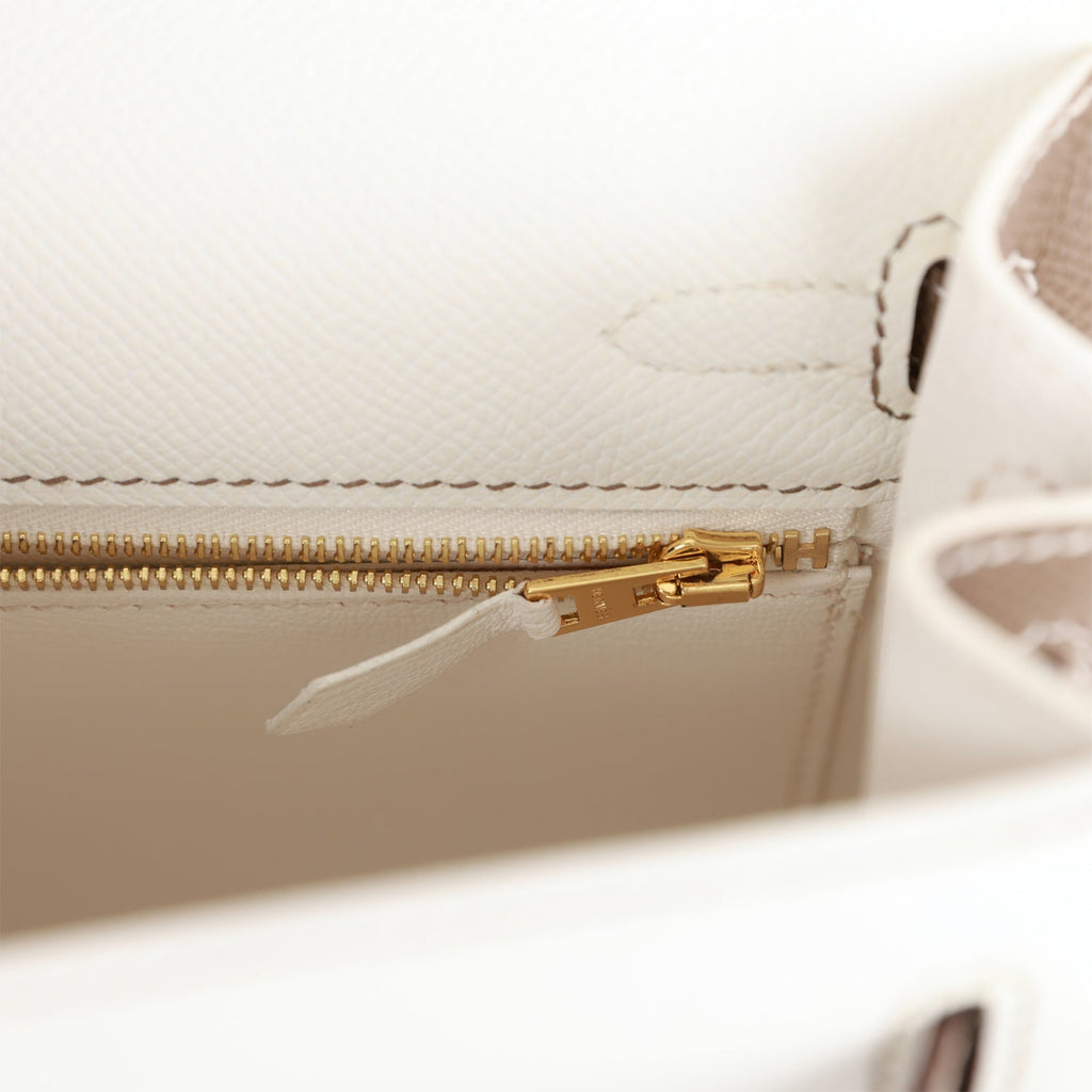 Hermès Kelly HSS 25 Gold/Etoupe Sellier Epsom Brushed Gold Hardware BG —  The French Hunter