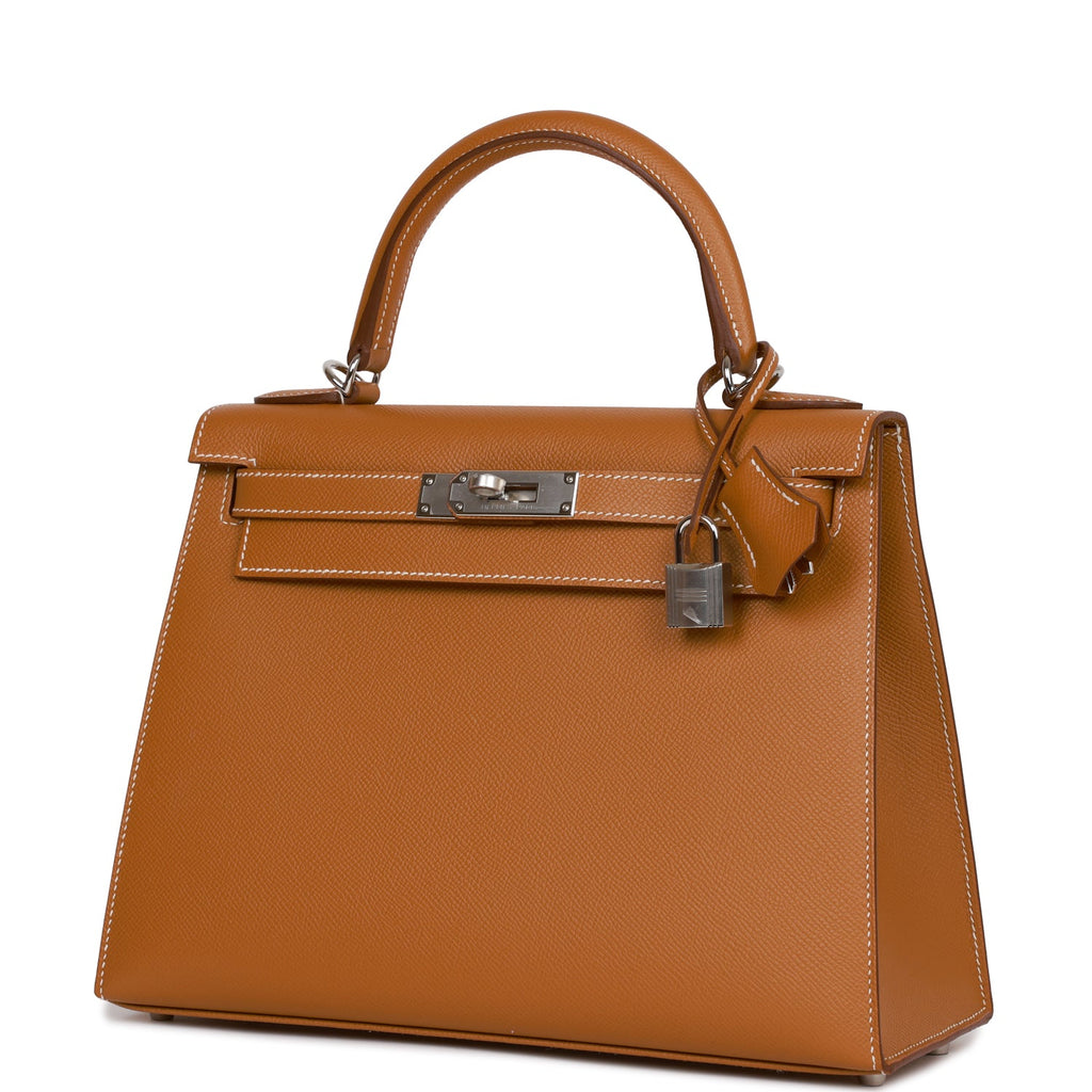 Hermes Kelly gold 28 silver hardware for Sale in San Francisco, CA