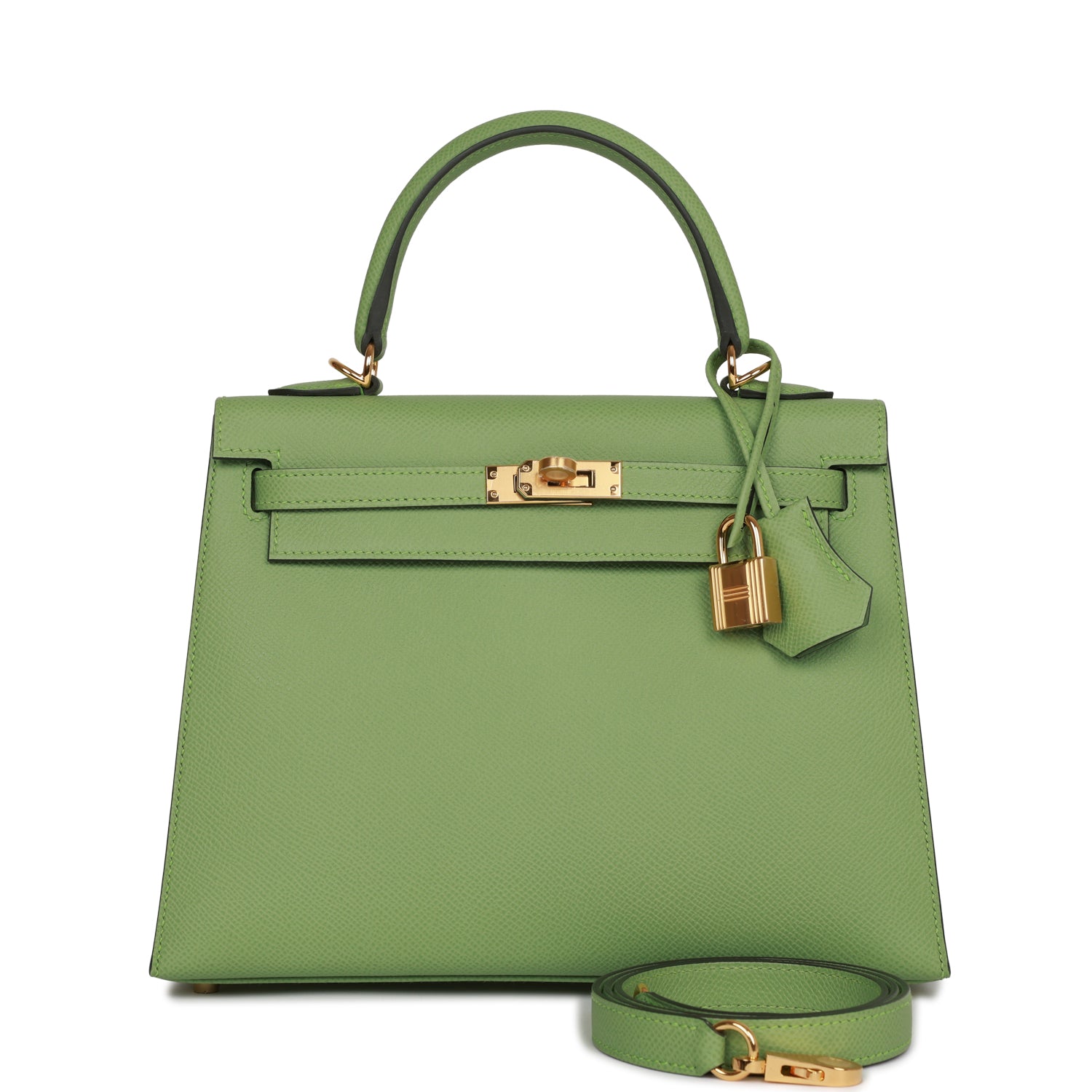 Hermes Kelly Sellier 25 Vert Criquet Epsom Gold Hardware – Madison ...