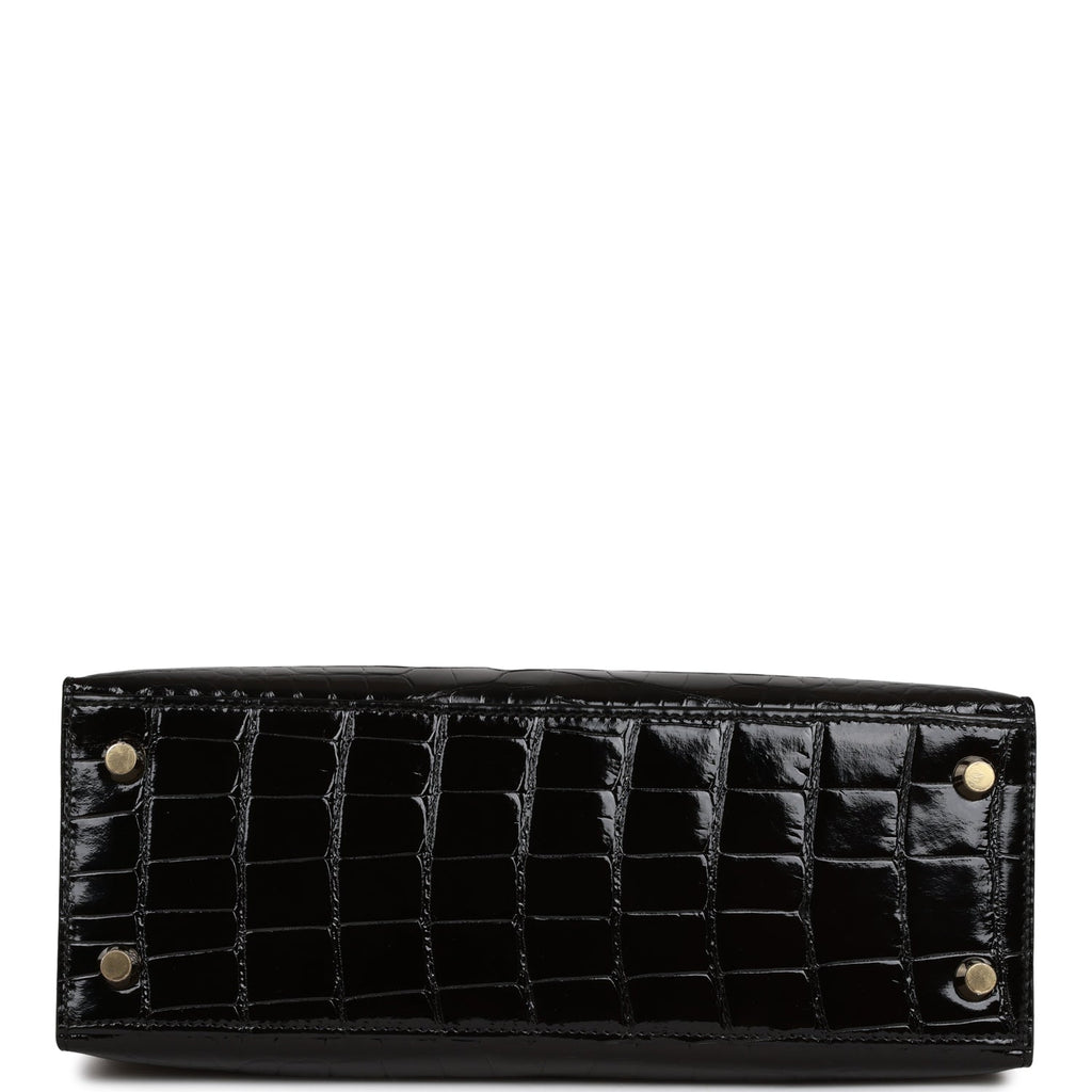 Hermès Kelly 25 Touch Veau Madame / Niloticus Crocodile Black