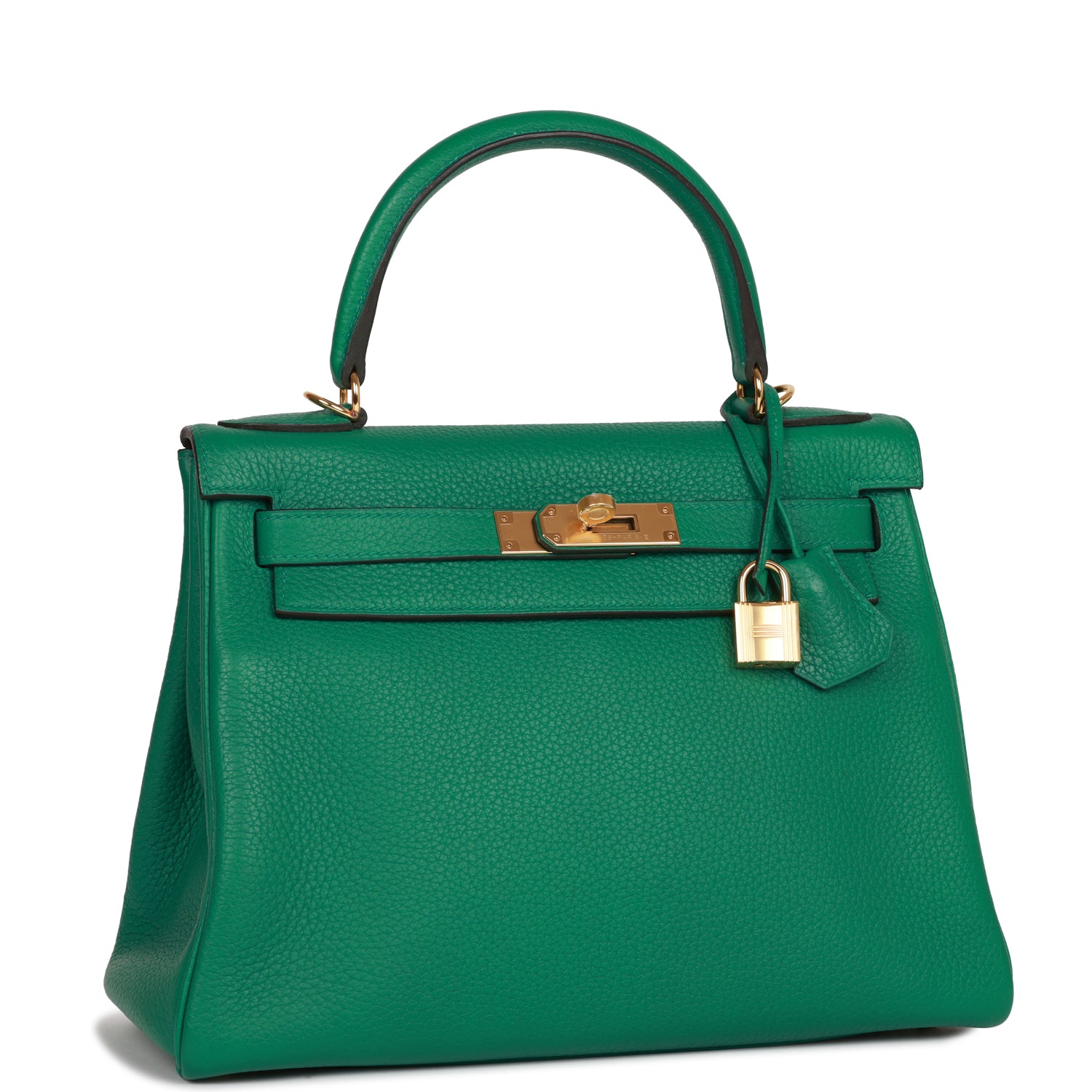 Pre-owned Hermes Kelly Retourne 28 Vert Vertigo Clemence Gold Hardware ...