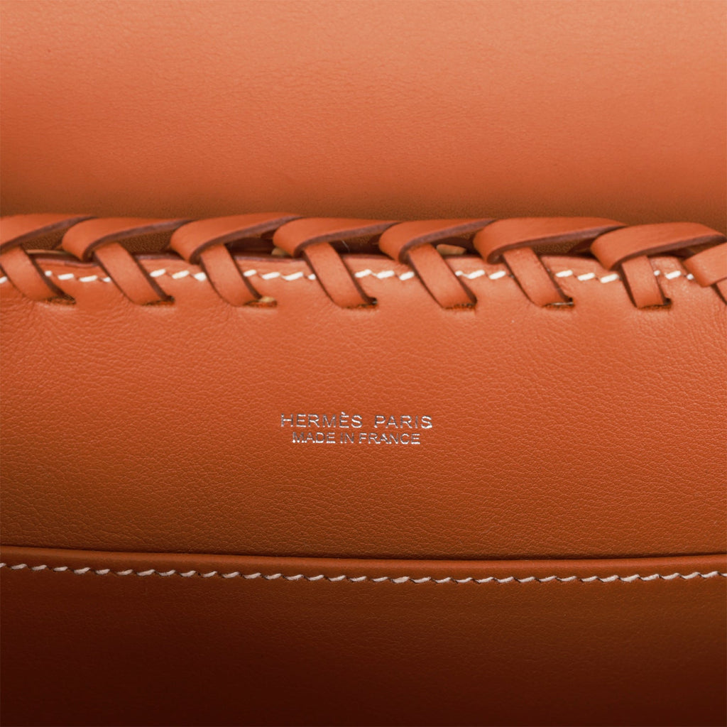 Hermès 20 cm Orange Chevre Mini Kelly with Palladium