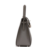 Hermes Kelly Sellier 25 Gris Meyer Epsom Palladium Hardware