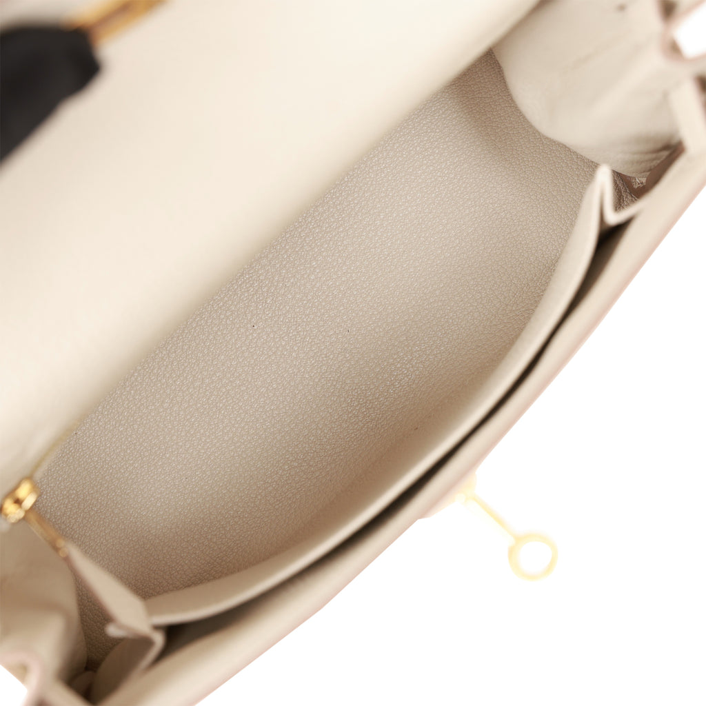 Hermes Kelly Retourne 25 Craie Togo Gold Hardware – Madison Avenue Couture
