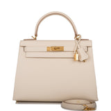 Hermes Craie Epsom Sellier Kelly 28cm Gold Hardware