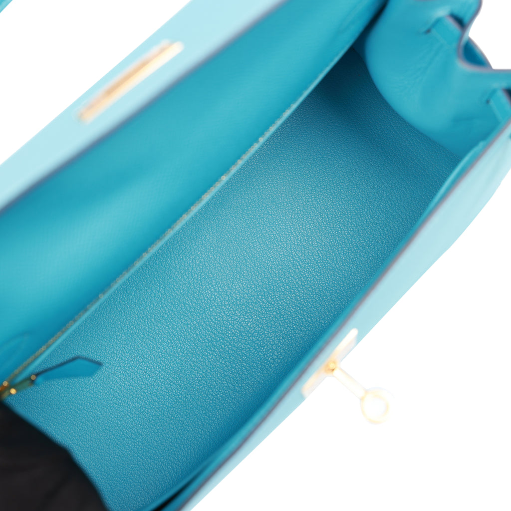 Hermes Kelly 28 Sellier Limited Edition Toile H Bleu du Nord Palladium  Hardware - Vendome Monte Carlo